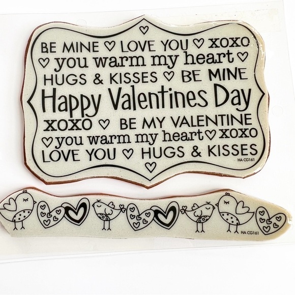 Hero Arts Lot Of 2 Clings Unmounted Rubber Stamp Sets Valentine’s Day - Picture 2 of 5